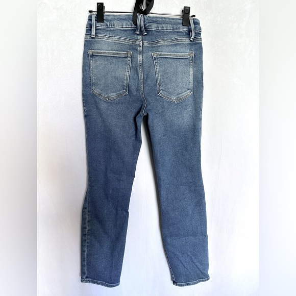 Good American High Waist Crop Destroyed Jeans Size 8/29 - Picture 2 of 6